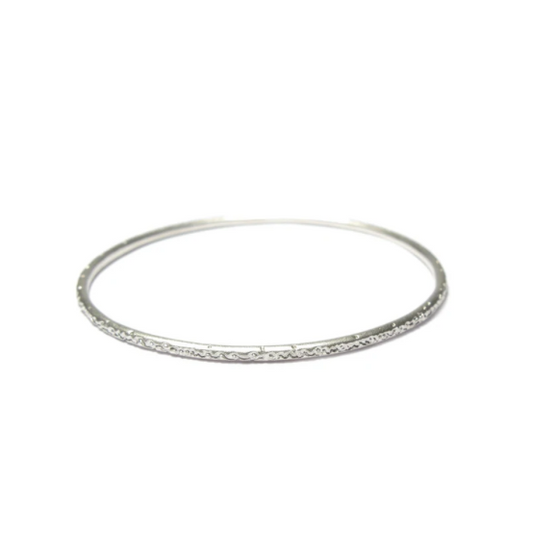 Narrow Silver Being Bangle