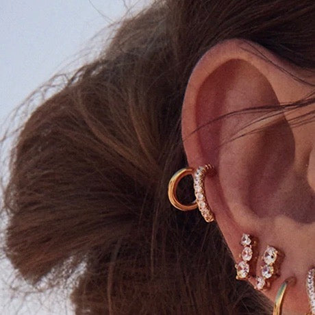Ellera Due Piccolo Earrings Gold Vermeil