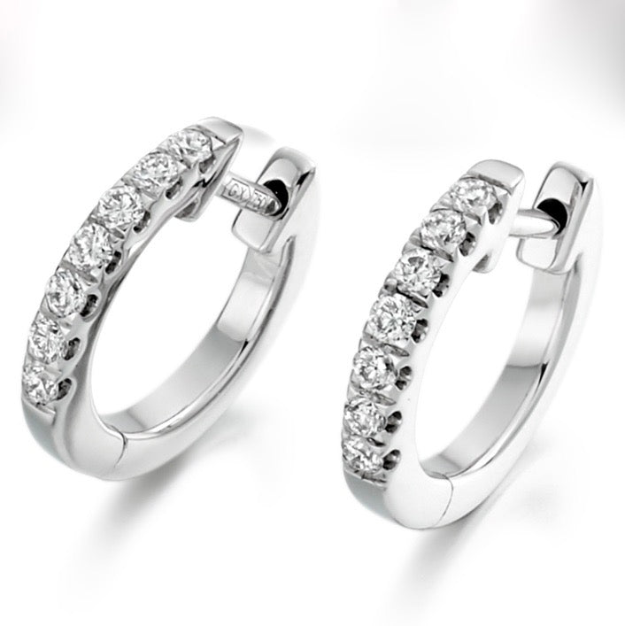 Diamond Hoop Earrings