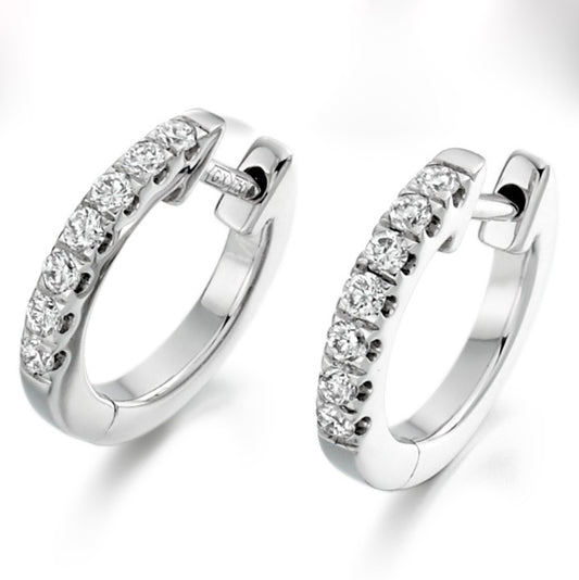 Diamond Hoop Earrings