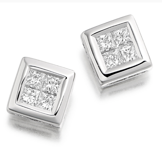Platinum Stud Earrings
