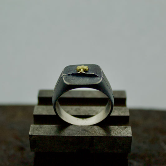 'Sandguss Baum' - Sandcast Tree Signet Ring