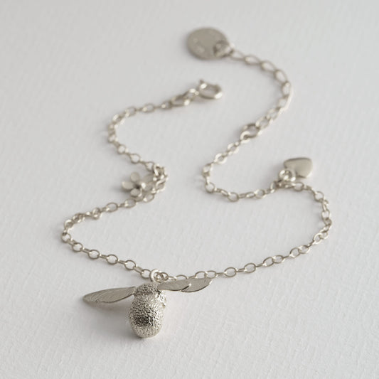 Silver Baby Bee Bracelet