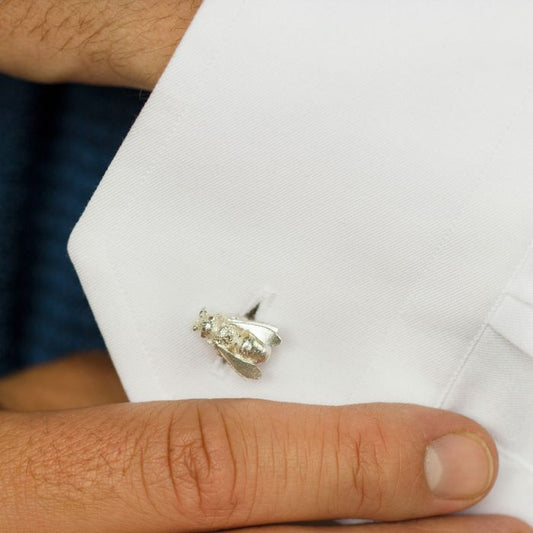 Silver Honeybee Cufflinks
