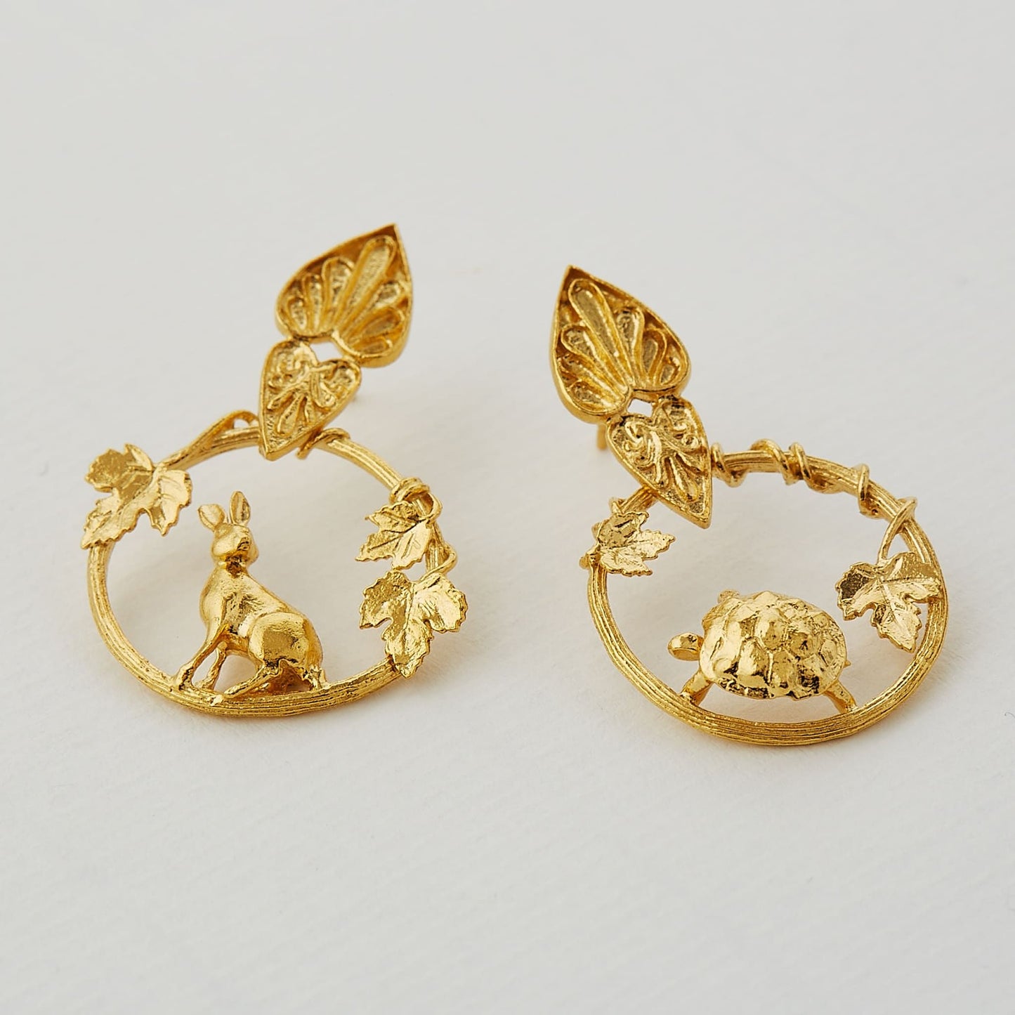 Tortoise & the Hare Hoop Earrings