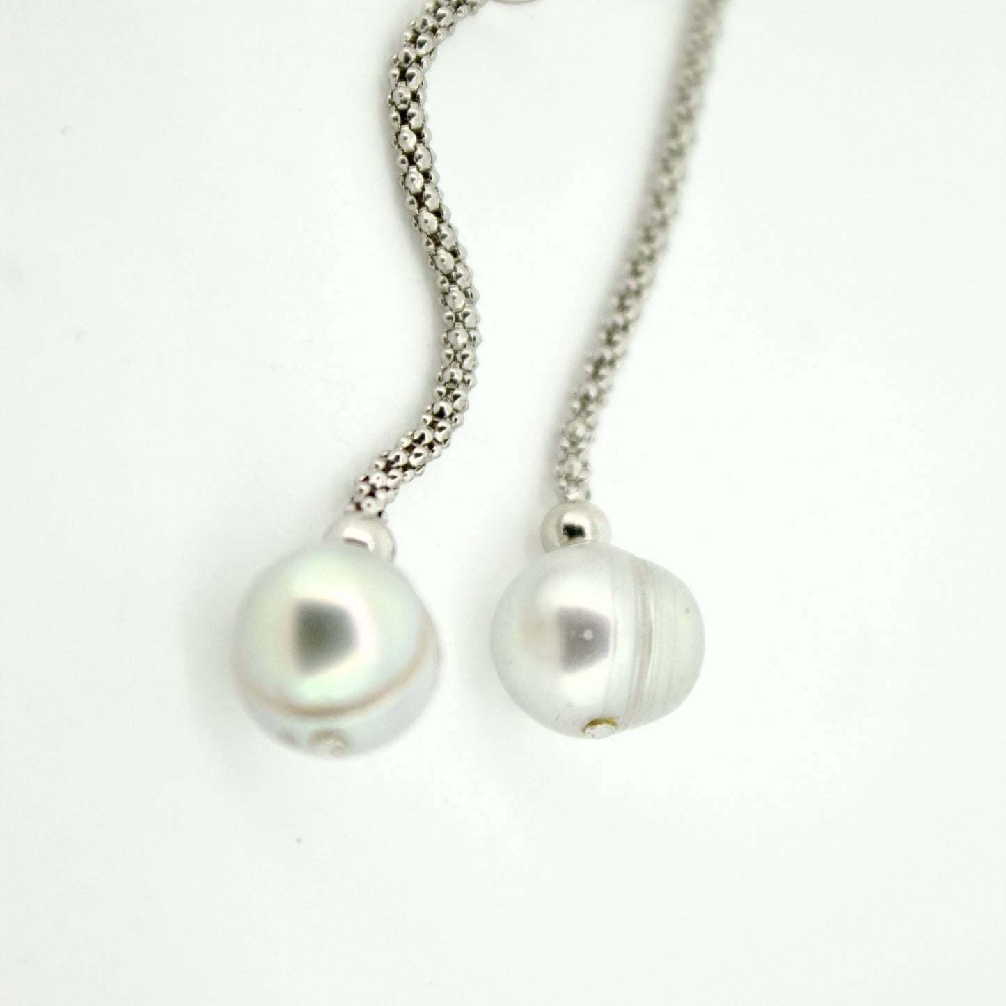 Silver Pearl Drop Earrings
