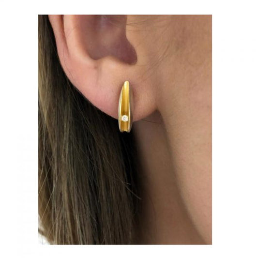 Shell Diamond Studs
