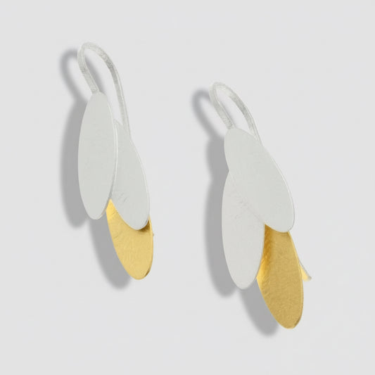 Layered Baguette Drop Earrings