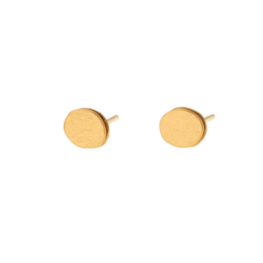 Silver Gold Vermeil Pebble Studs