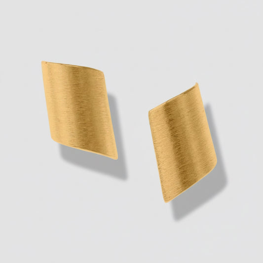 Gold Cannoli Medium Studs