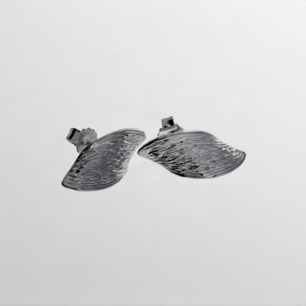 Silver Textured Wavy Drops