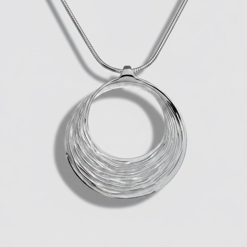 Textured Crease Mobius Pendant