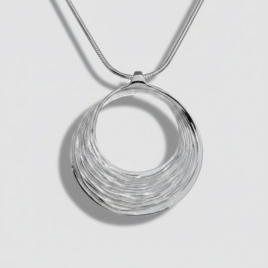 Textured Crease Mobius Pendant