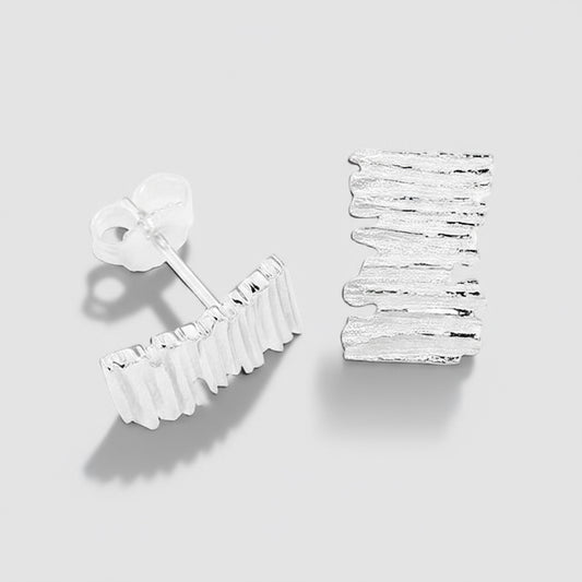 Wood Texture Stud Earrings