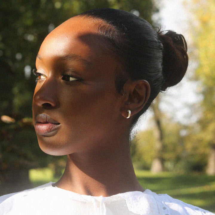 Small Silver 'AND ON' Hoop Earrings