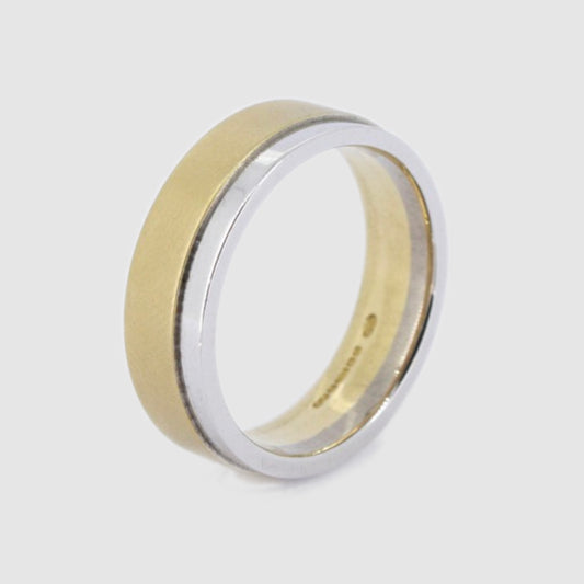 18ct White and Yellow Gold Modern Band