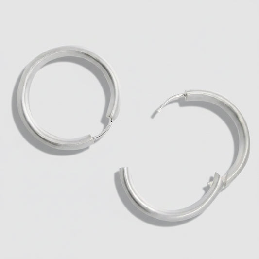 25mm Sterling Silver Creole Hoop Earrings