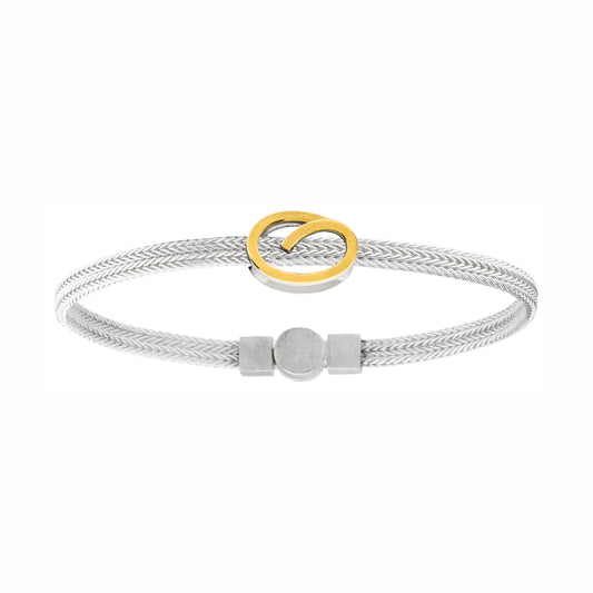 A204 - Gold Swirl and Silver Fox Chain Bracelet