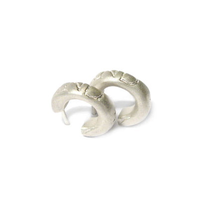 Small Silver 'AND ON' Hoop Earrings