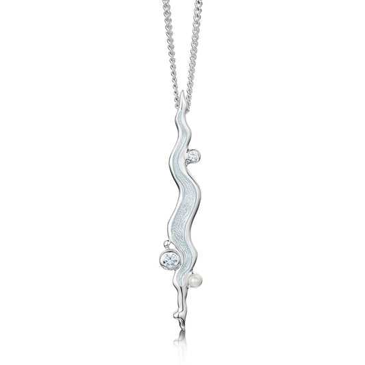 River Ripples Pearl & Cubic Zirconia Dress Pendant