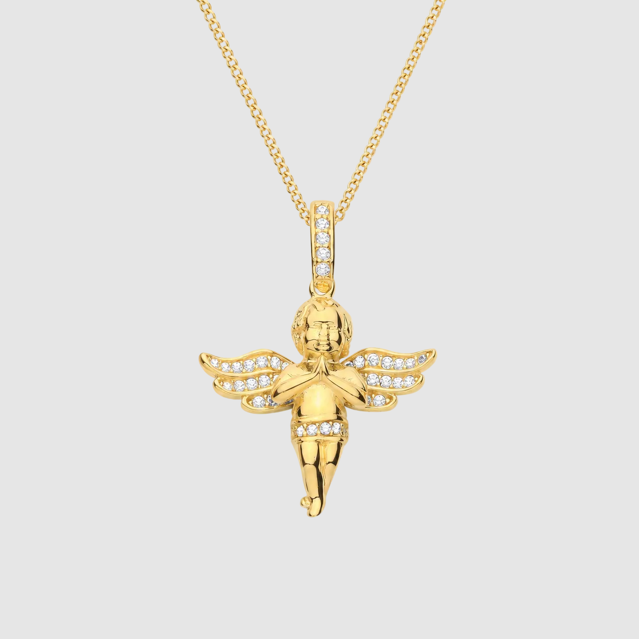 Gold Plated Angel Cross Pendant