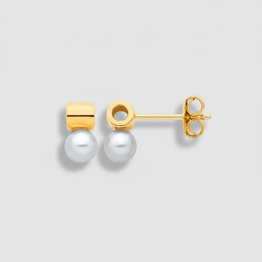 Gold Pearl Studs