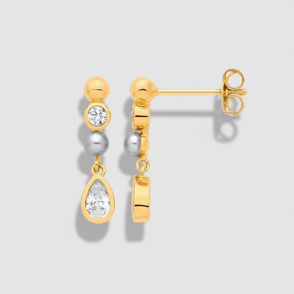 Gold, Pearl and CZ Drops