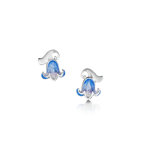 Bluebell Small Stud Enamel Earrings