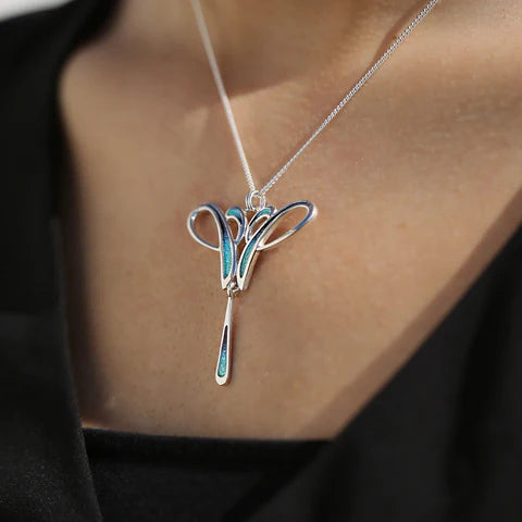 Scapa Flow Enamel Dress Pendant in Sterling Silver