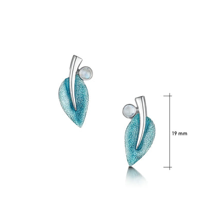 Rowan Stud Earrings in Sage Enamel