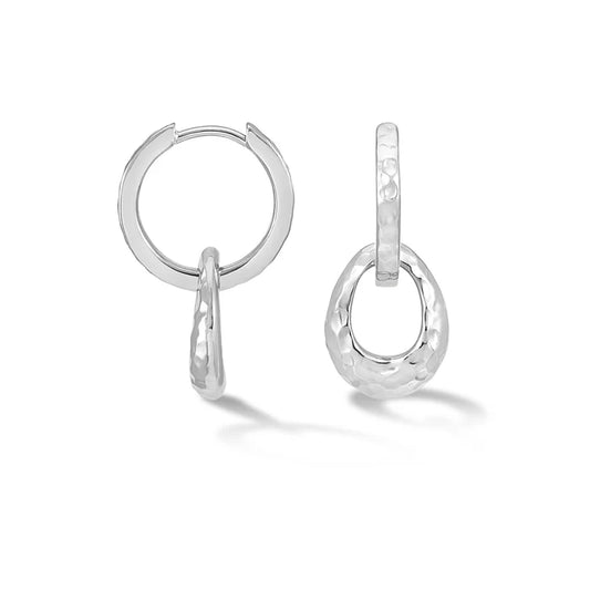 Entwined Oval Huggie Hoops