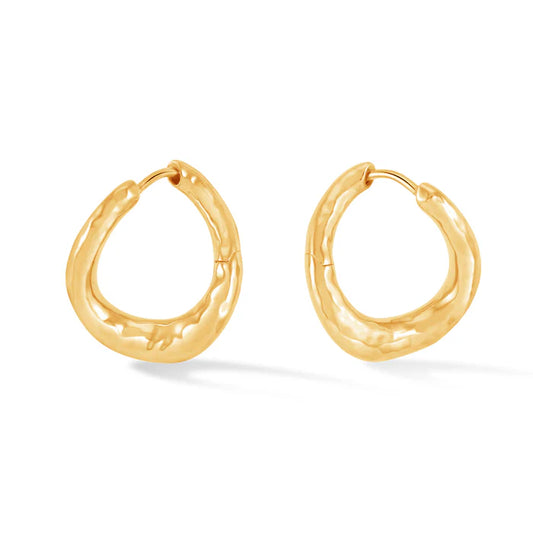 Entwined Twist Huggie Hoops