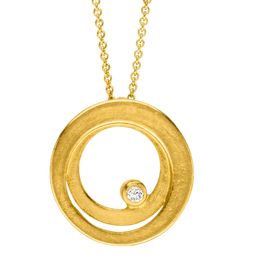 GK23BR - 14ct Gold and Diamond Pendant