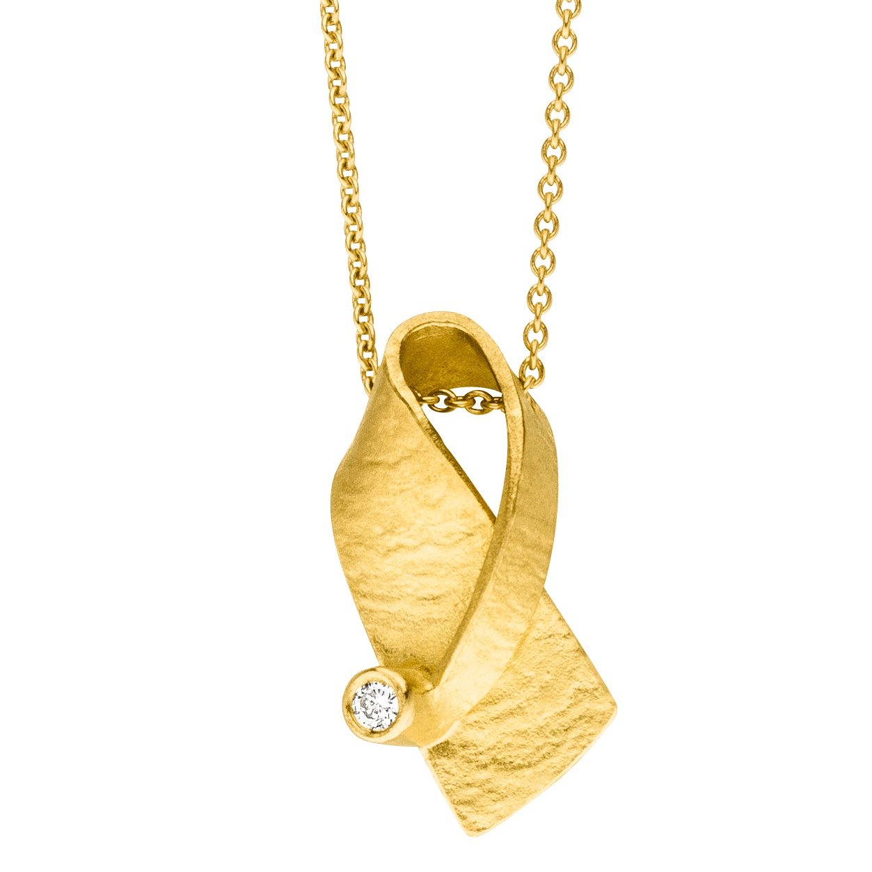 GK42BR - 14ct Gold and Diamond Pendant