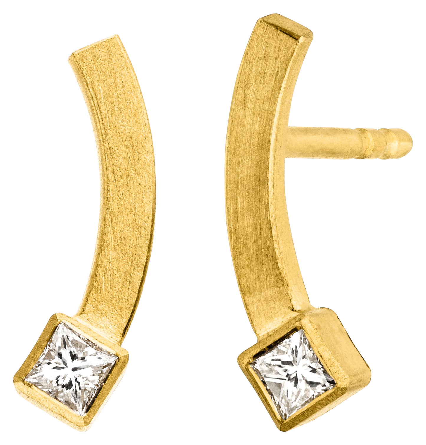 GO28BR - 14ct Yellow Gold and Diamond Earrings