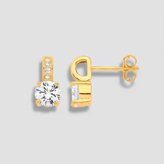 Gold Vermeil CZ Earring