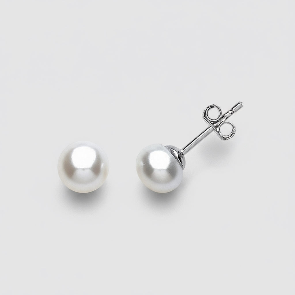 6mm Shell Pearl Earrings
