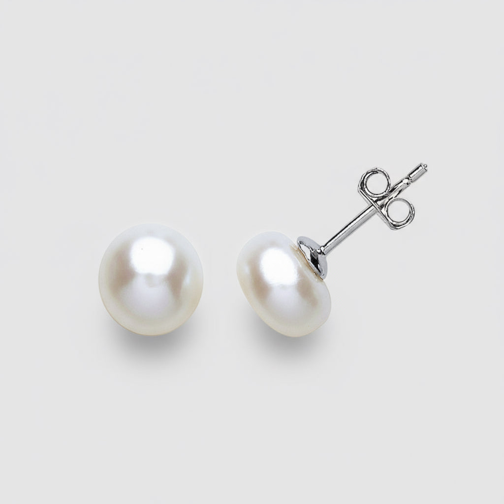 8mm Shell Pearl Earrings