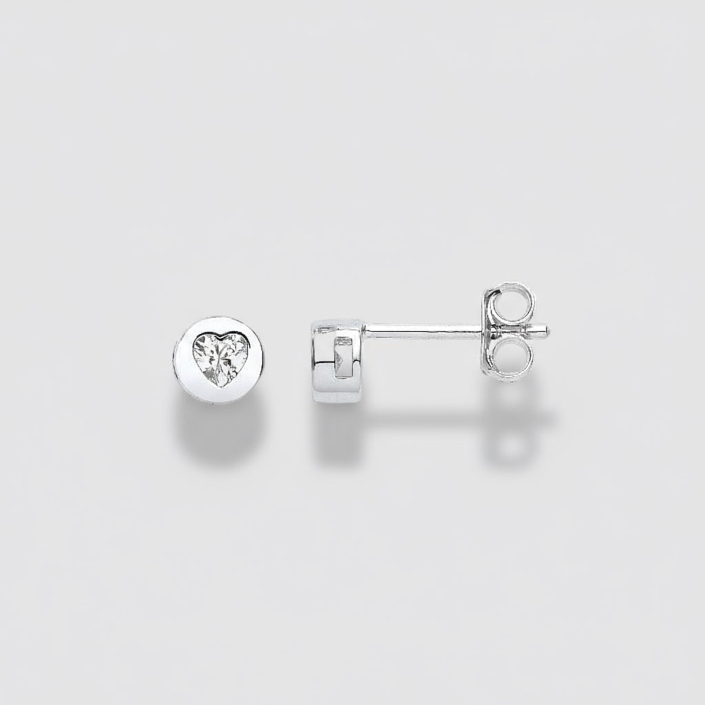 Heart CZ Studs