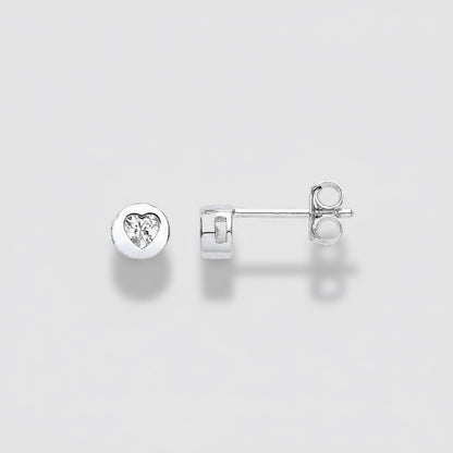 Heart CZ Studs