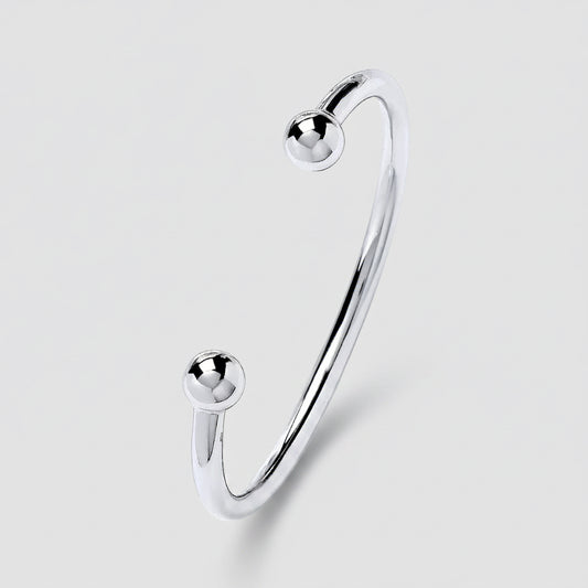 Heavy Silver Torque Bangle