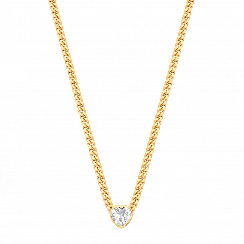 Silver and Gold Heart Necklace