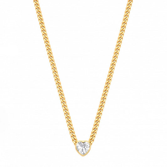 Silver and Gold Heart Necklace