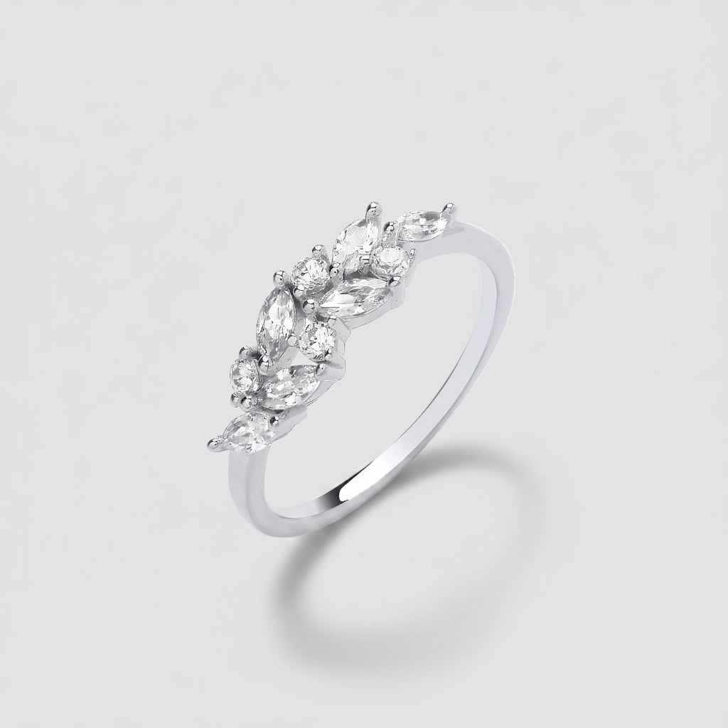 Silver Marquise CZ Ring