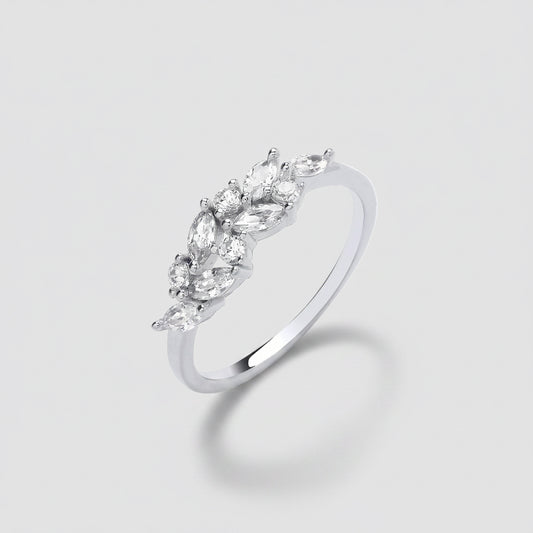 Silver Marquise CZ Ring