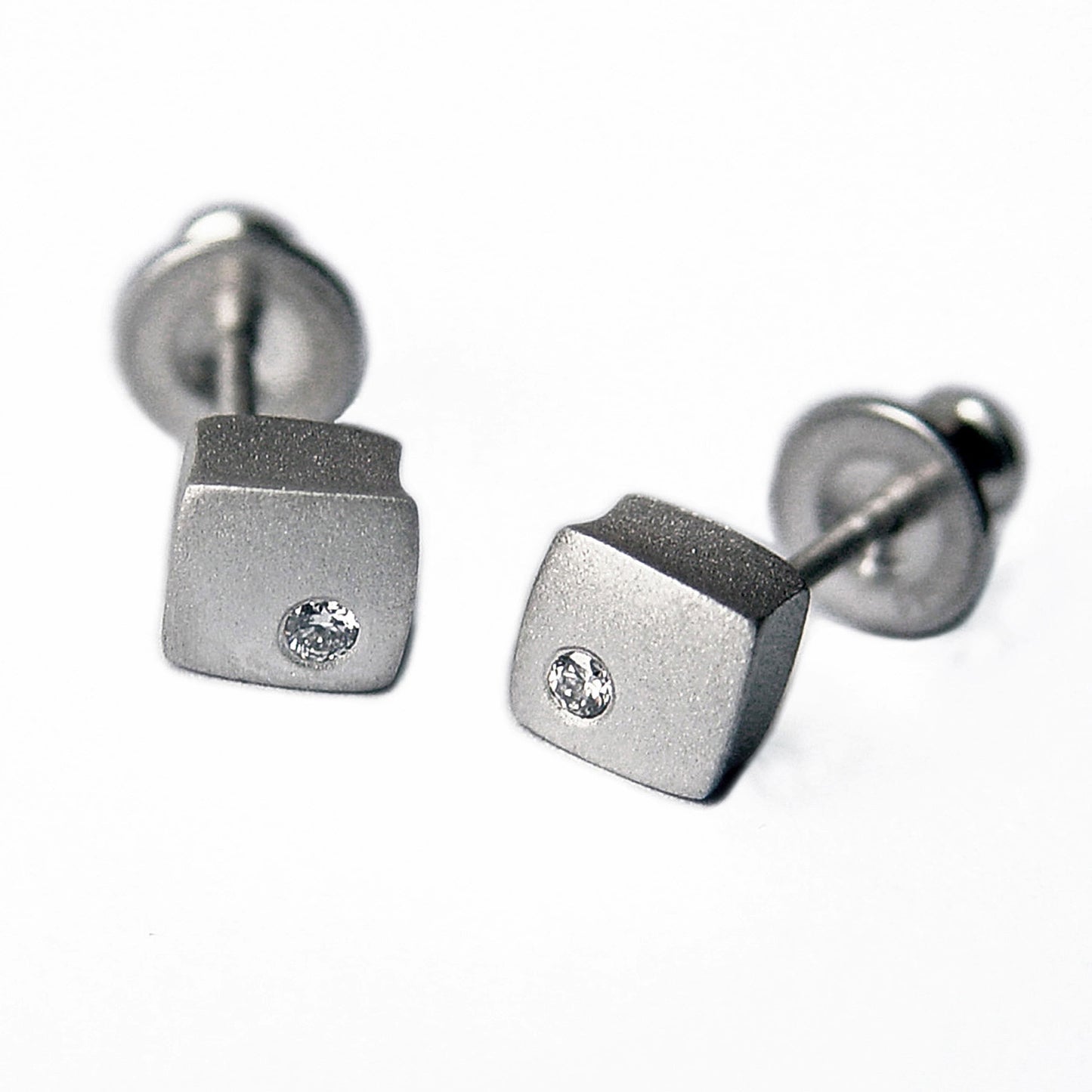 Square Diamond Studs