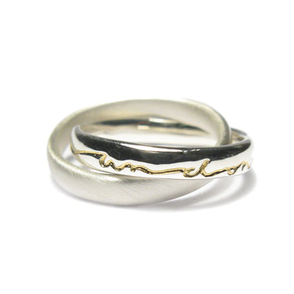 Intertwined Silver 'on and on' Ring