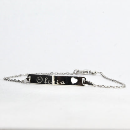 Children's Silver ID Bracelet