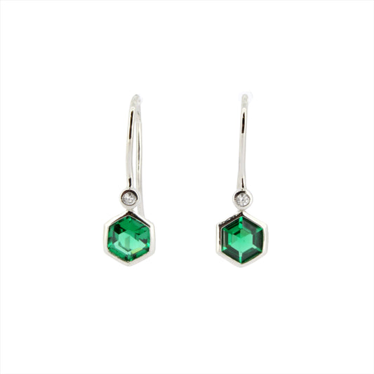 Silver Emerald Drops