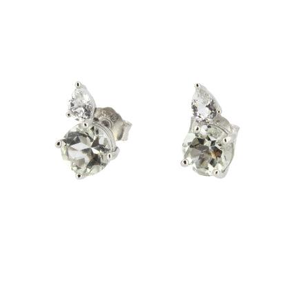 Green Amethyst Studs